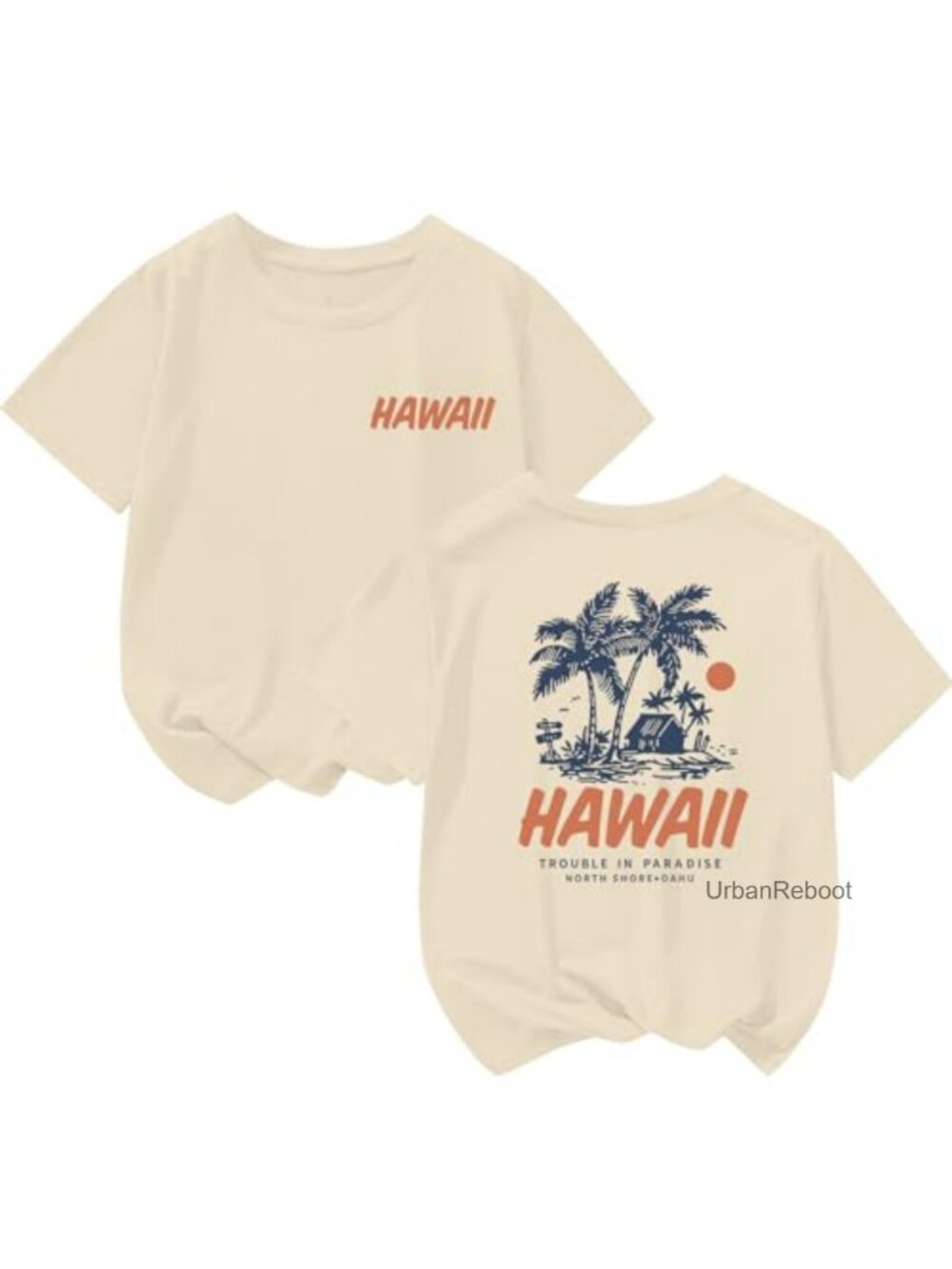 Girls Cute Hawaiian Shirt Kawaii Beach Tee Graphic Palm Vacation Top Cotton